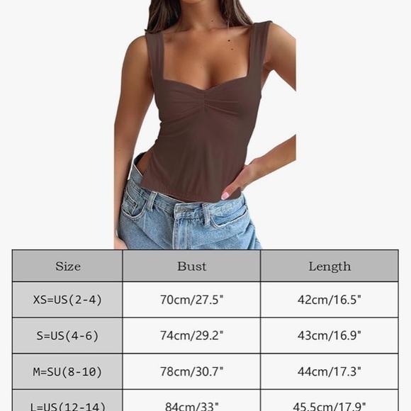 Women’s Sexy Cropped, Pleated Sweetheart Neck Tank Top Cropped Cami - Picture 3 of 5